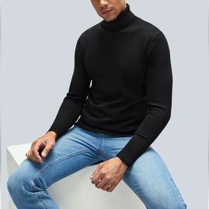 Men’s Black Turtleneck Sweater